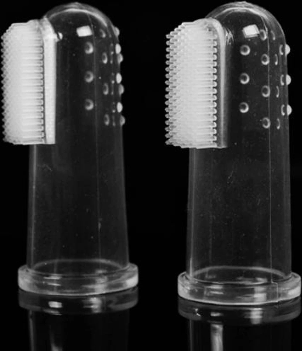 Merkloos Vinger Tandenborstel – 2 X - Afbeelding 4