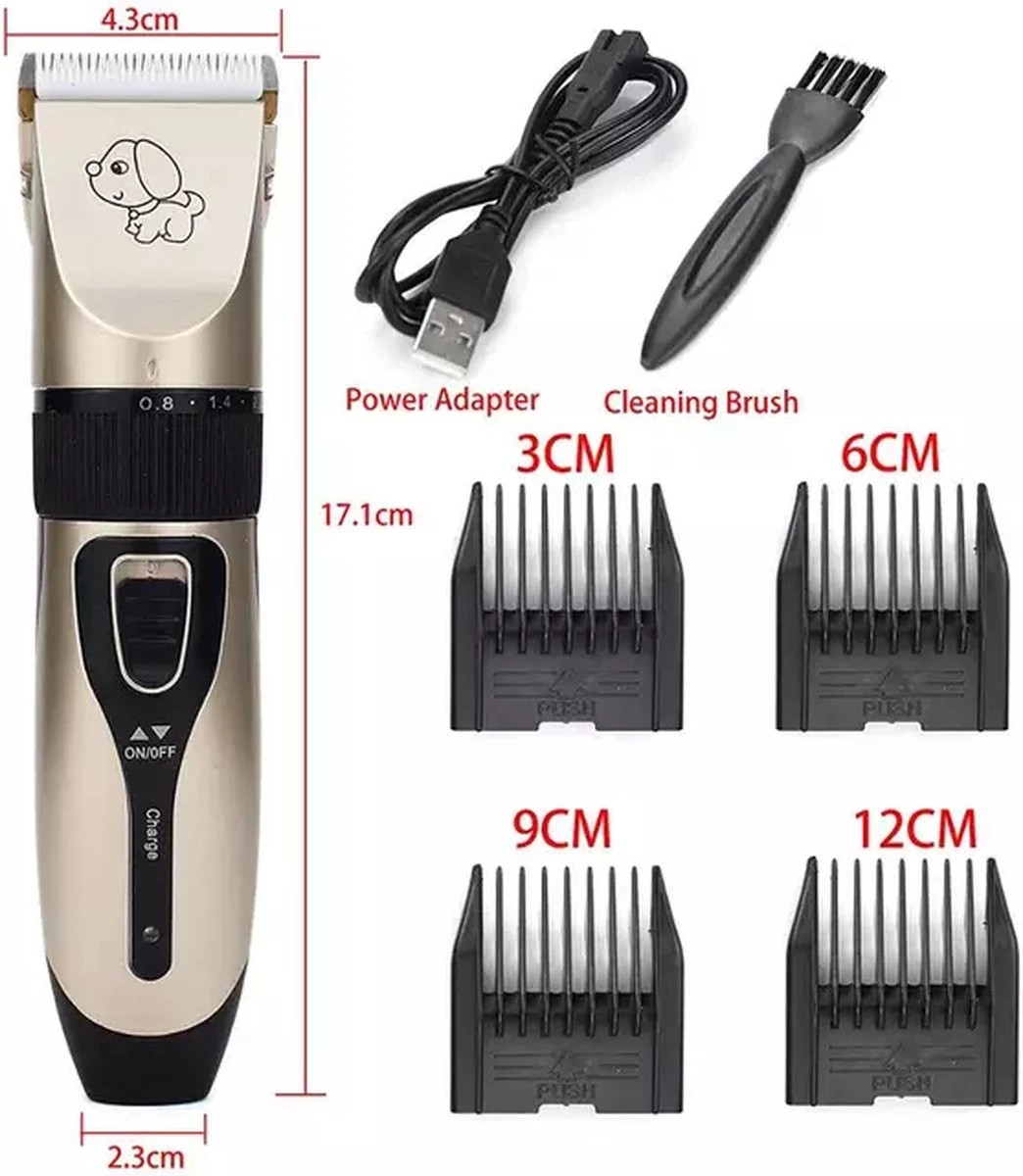 Merkloos Professionele Dierentondeuse - Scheerapparaat Voor Honden En Katten - Trimmer - 4 Opzetstukken - Oplaadbaar - Draadloos - Stil - Verschillende Haar En Vachtlengtes - Haartrimmer - Hondentrimmer - Honden Trimmer - Honden Knippen - Haren Knippen - Afbeelding 8