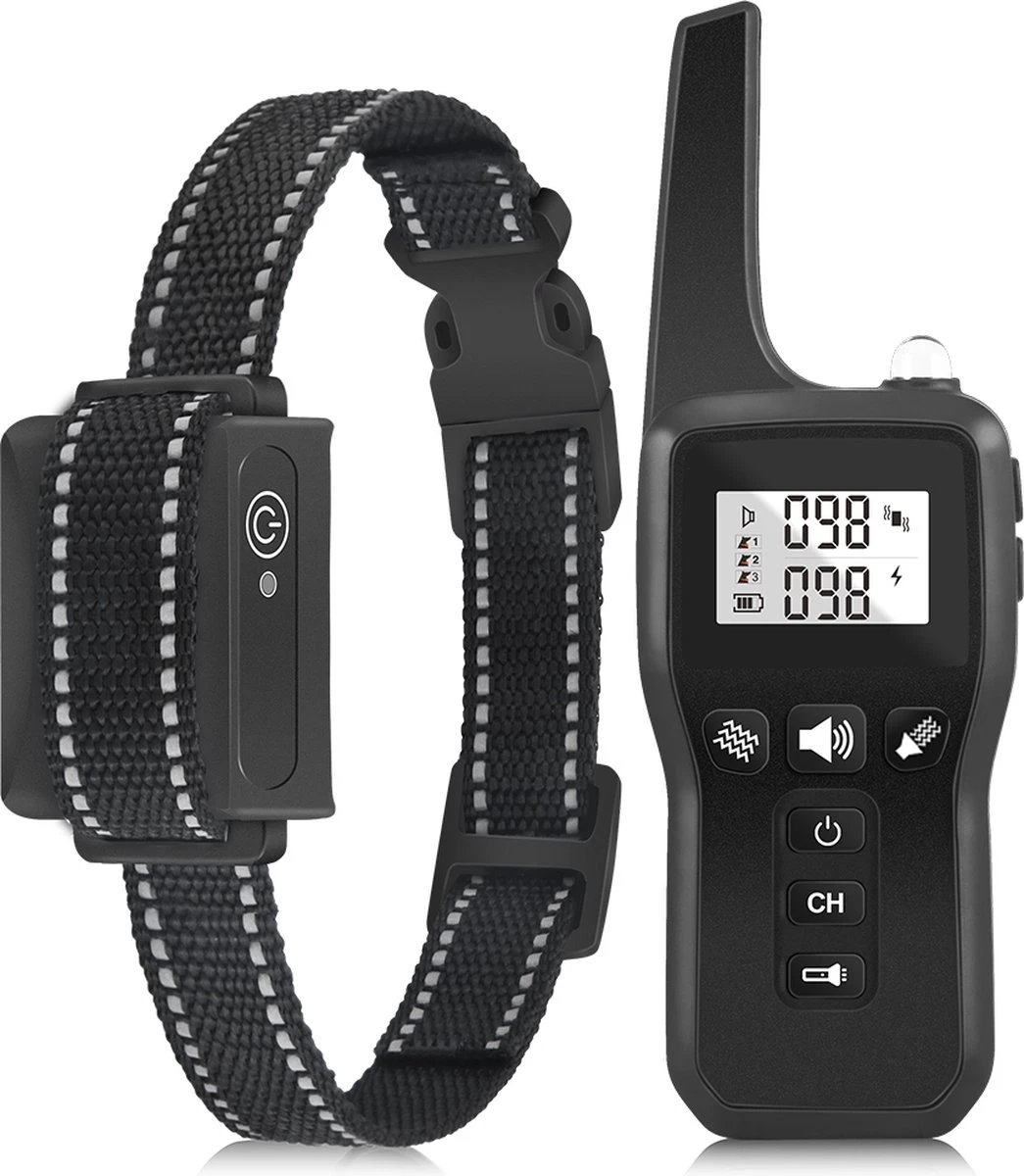 Anti Blafband EN Trainingshalsband In 1 - UNIEK SYSTEEM - 1000m Bereik - 100 Levels - Trainingsband - Antiblafband - Geluid En Vibratie/trilling - Grote En Kleine Honden - Waterdicht - Incl. E-book