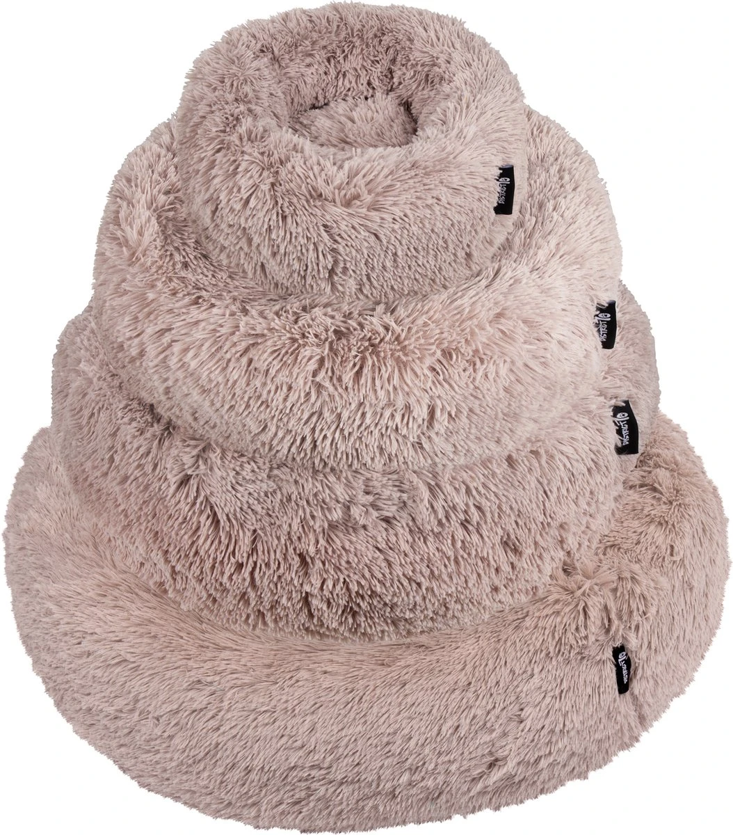 District 70 FUZZ - Hondenmand Comfortabel En Zacht Pluche - Zand, Oudroze, Donkergrijs En Lichtgrijs In S/M/L/XL - Maat: Medium, Kleur: Zand - Afbeelding 8