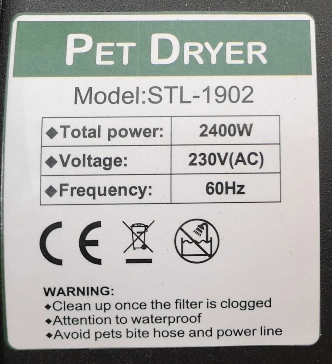 Merkloos Edward&DeVries Professionele Hondenföhn Met 4 Opzetstukken – Waterblazer Voor Honden – Stil Design – Krachtig + Extra Filter - Zwart - Afbeelding 6