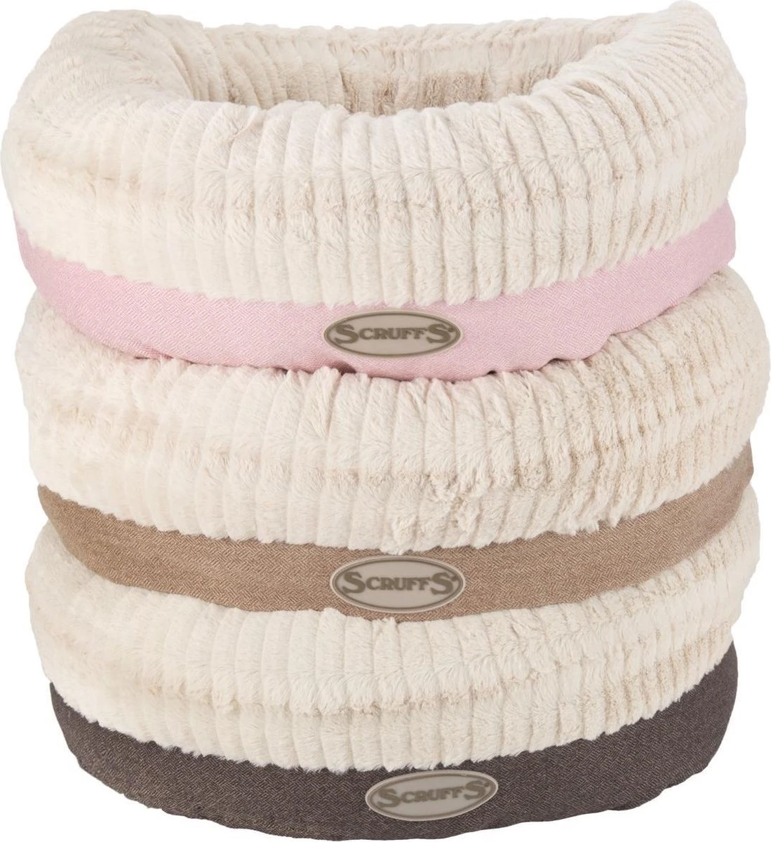 Scruffs Ellen Donut - Warme Hondenmand Van Imitatiebont - Kleur Grijs, Roze Of Bruin - Maat M Of L - Kleur: Grijs, Maat: Medium - Afbeelding 2
