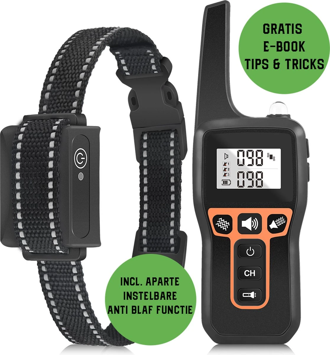 Anti Blafband EN Trainingshalsband In 1 - UNIEK SYSTEEM - 1000m Bereik - 100 Levels - Trainingsband - Antiblafband - Geluid En Vibratie/trilling - Grote En Kleine Honden - Waterdicht - Incl. E-book - Afbeelding 10