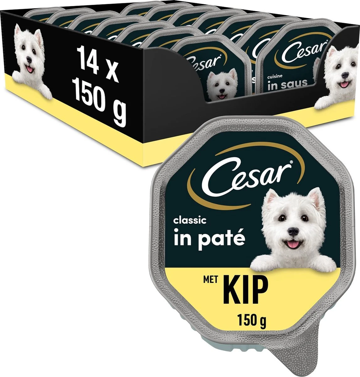 Cesar Classic Paté Honden Natvoer - Kip - 14 X 150 Gr