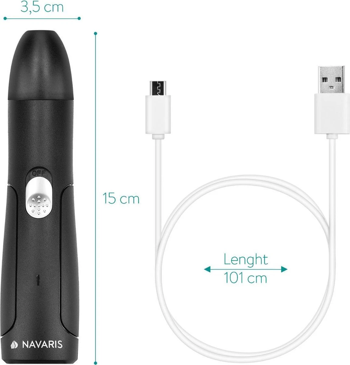 Navaris Elektrische Nagelvijl Voor Huisdieren - Met Diamanten Vijlkop - Voor Honden, Katten En Konijnen - Ook Voor Vogelsnavels - Draadloos - Afbeelding 5
