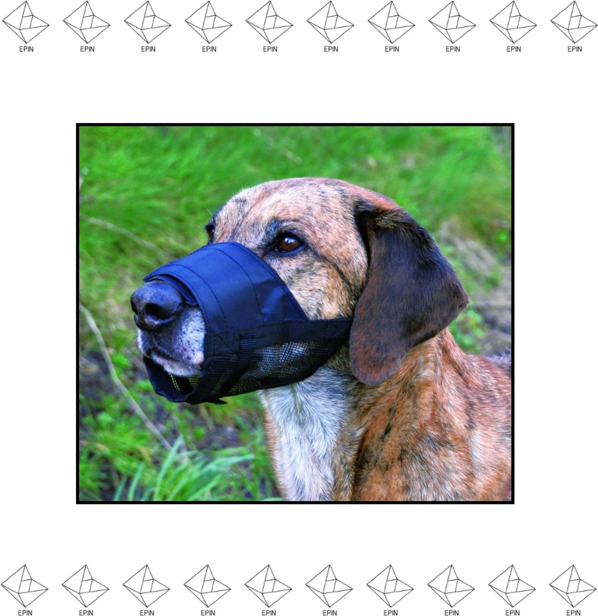 Merkloos EPIN | Muilkorf | Muilband | Goed Ventilerend Gaas | In 3 Maten | S | 12cm - 15cm - Afbeelding 2