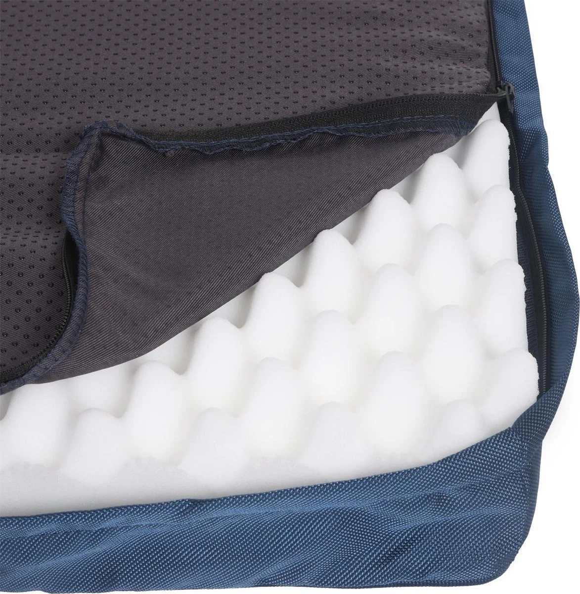 Snoozle Orthopedische Hondenmand - Zacht En Luxe Hondenkussen - Hondenbed - Wasbaar - Hondenmanden - XL - 112cm - Blauw - Afbeelding 4