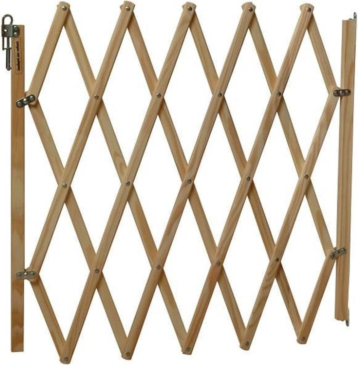 Merkloos Deurhek Harmonica Hout 60 >--< 110 Cm