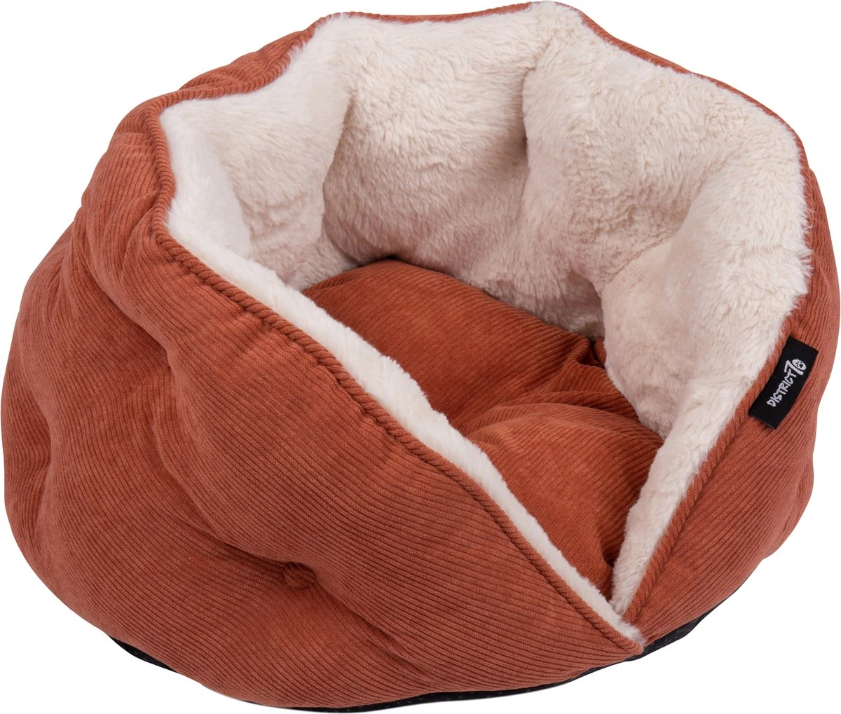 District 70 TUCK - Luxe & Comfortabele Mand Kleine Honden - Terra, Donkergrijs & Zand - 50x50x30 Cm - Zand - Afbeelding 7