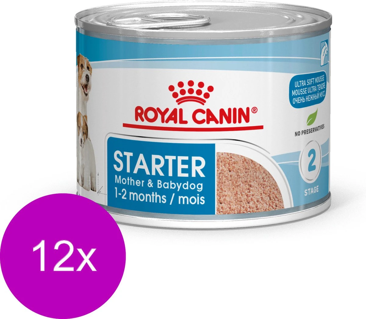 Royal Canin Starter Mousse Mother & Babydog - Puppy-Hondenvoer - 12 X 195 G - Afbeelding 2