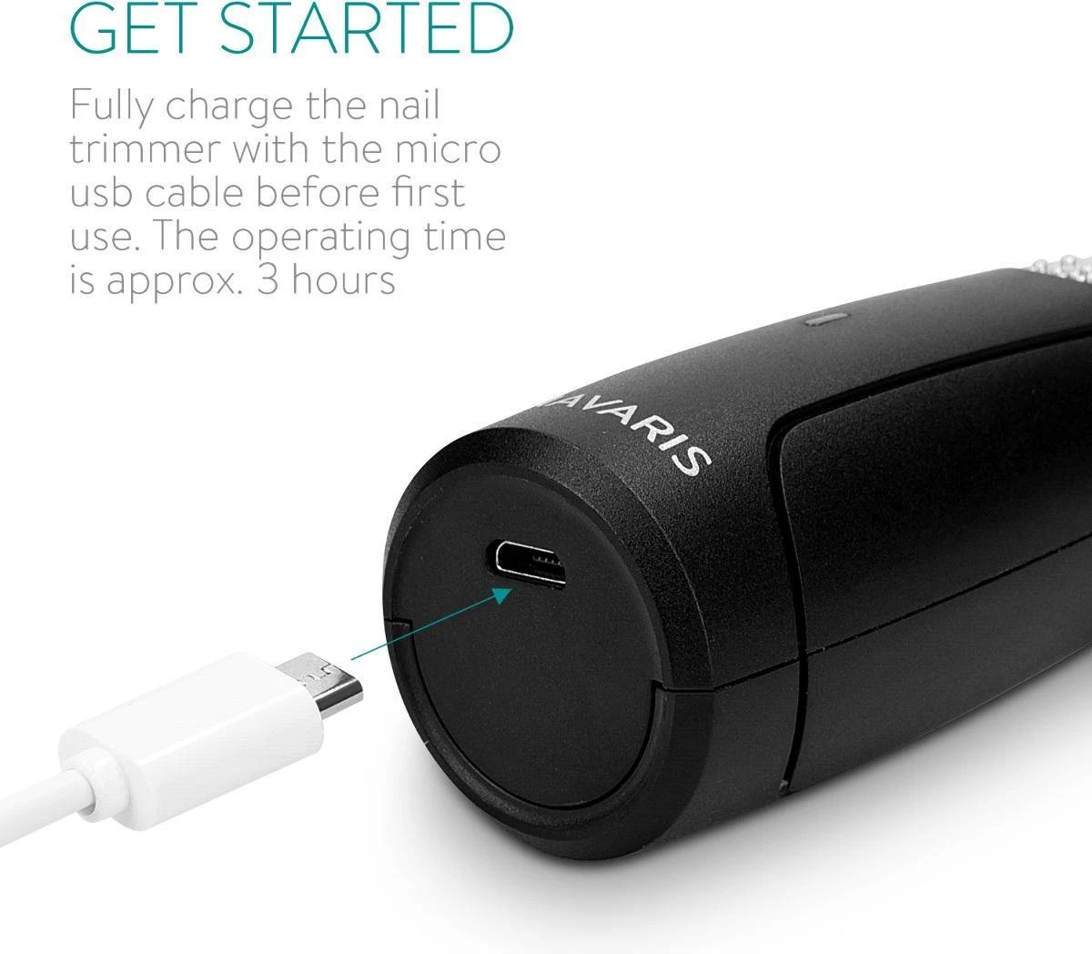 Navaris Elektrische Nagelvijl Voor Huisdieren - Met Diamanten Vijlkop - Voor Honden, Katten En Konijnen - Ook Voor Vogelsnavels - Draadloos - Afbeelding 3