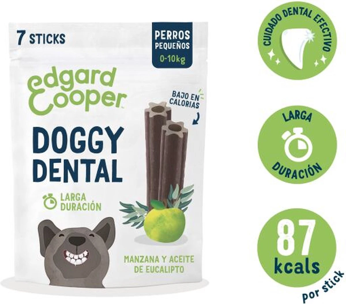 Edgard & Cooper Doggy Dental Sticks Appel - Eucalyptusolie Medium - Afbeelding 17