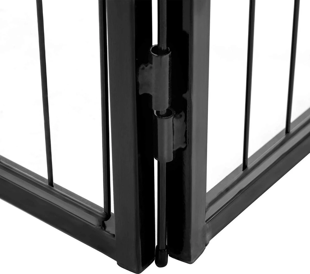 Transformeerbare Hondenren - Dieromheining Van 60 Cm Hoog En 210 Cm Diagonaal - Zwart - Afbeelding 6