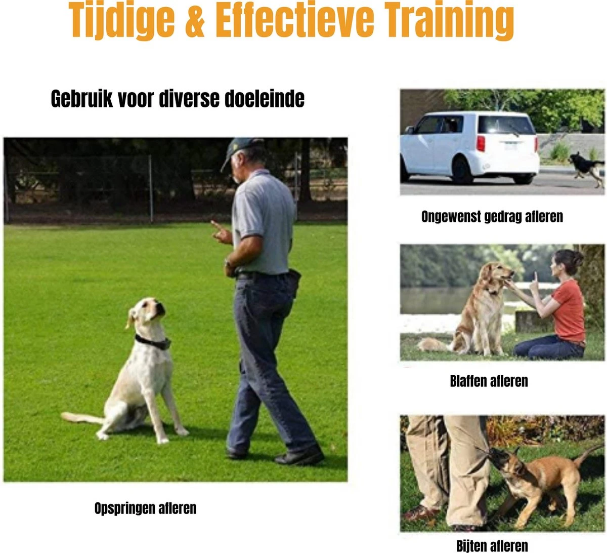 W&Z® Anti Blafband Inclusief Afstandsbediening- 3-60KG - Diervriendelijk - Zonder Schok - Vibratie/Audio/Licht - Anti Blaf Band - Water Bestendig - Afbeelding 7