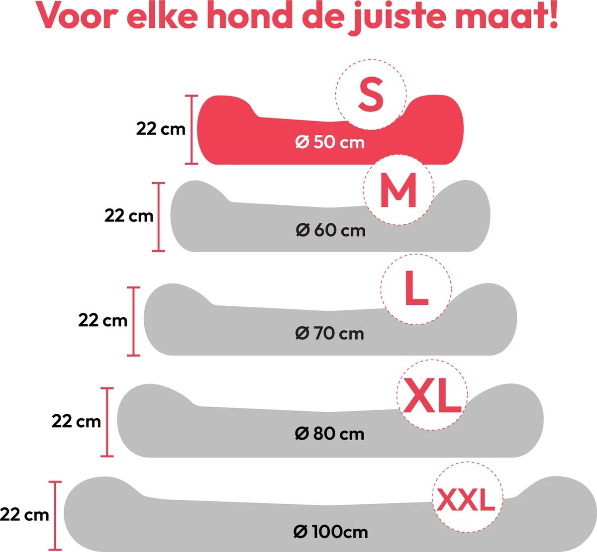 Snoozle Donut Hondenmand - Zacht En Luxe Hondenkussen - Wasbaar - Fluffy - Hondenmanden - 50cm - Grijs - Afbeelding 8