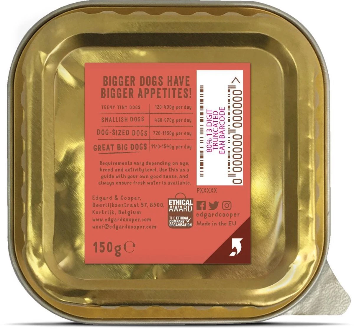 11x Edgard & Cooper Kuipje Vers Vlees Senior Hondenvoer Kip - Zalm 150 Gr - Afbeelding 7