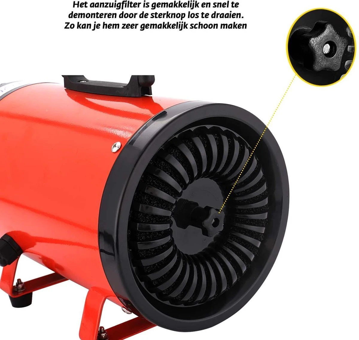 Gridbyt Professionele Hondenföhn – Waterblazer Voor Honden – Voor Een Mooie Vacht – Rood - Afbeelding 6