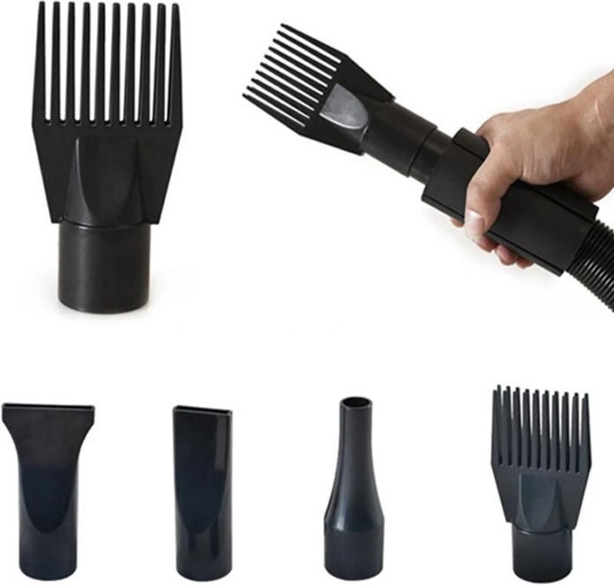 Merkloos Edward&DeVries Professionele Hondenföhn Met 4 Opzetstukken – Waterblazer Voor Honden – Stil Design – Krachtig + Extra Filter - Zwart - Afbeelding 4