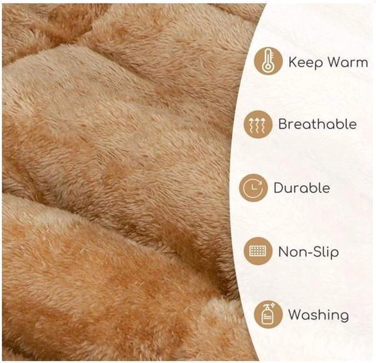 Nobleza Benchkussen - Dierenkussen - Hondenkussen - Kattenkussen - Benchmat - Dierenmat - Hondenmat - Kattenmat - Bruin - Maat S - Afbeelding 6