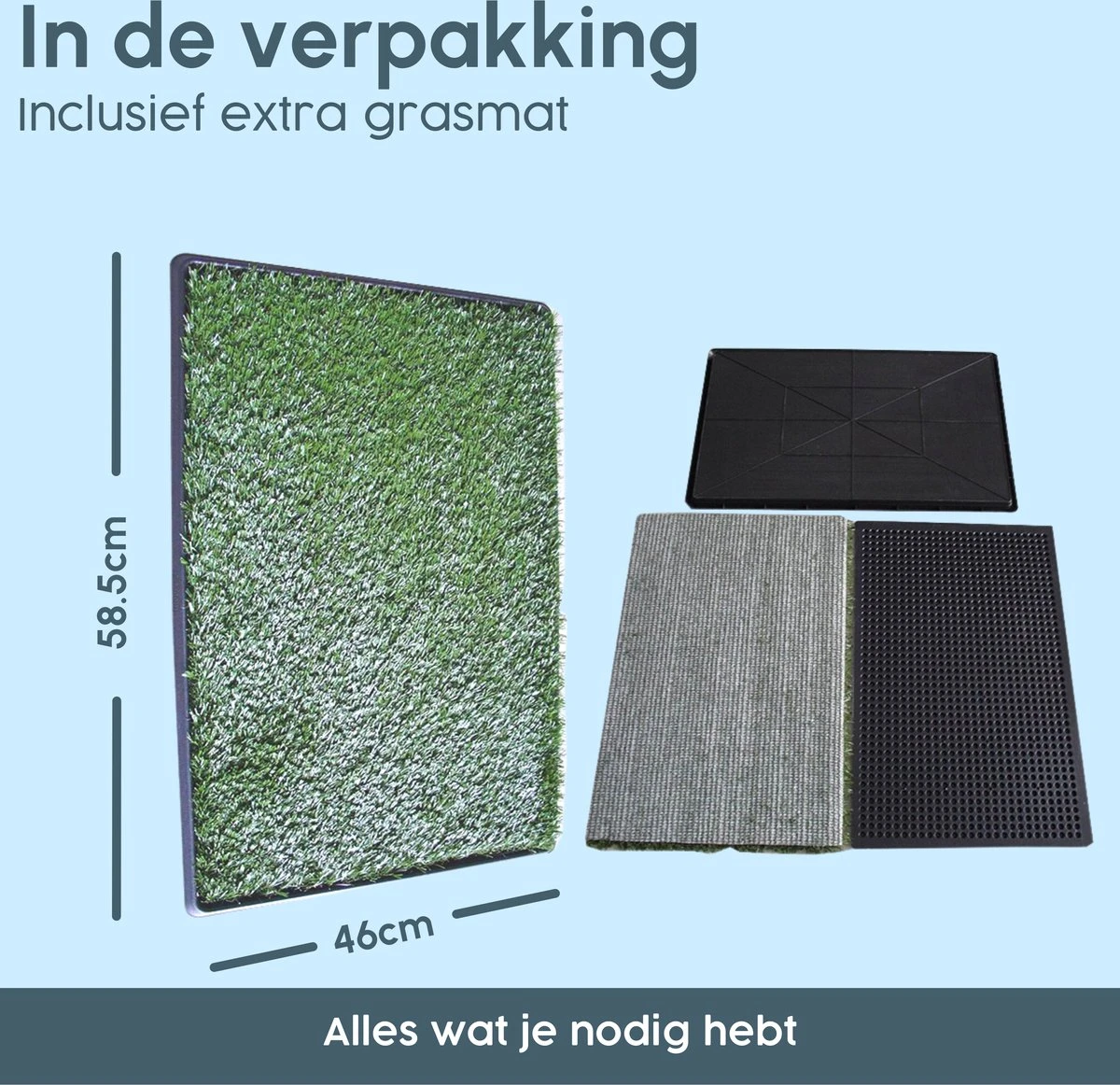 Merkloos Gtrise Hondentoilet Met 2 Matten - Out/Indoor - Zindelijkheidstraining Ebook - Dieren Wc - Afbeelding 3