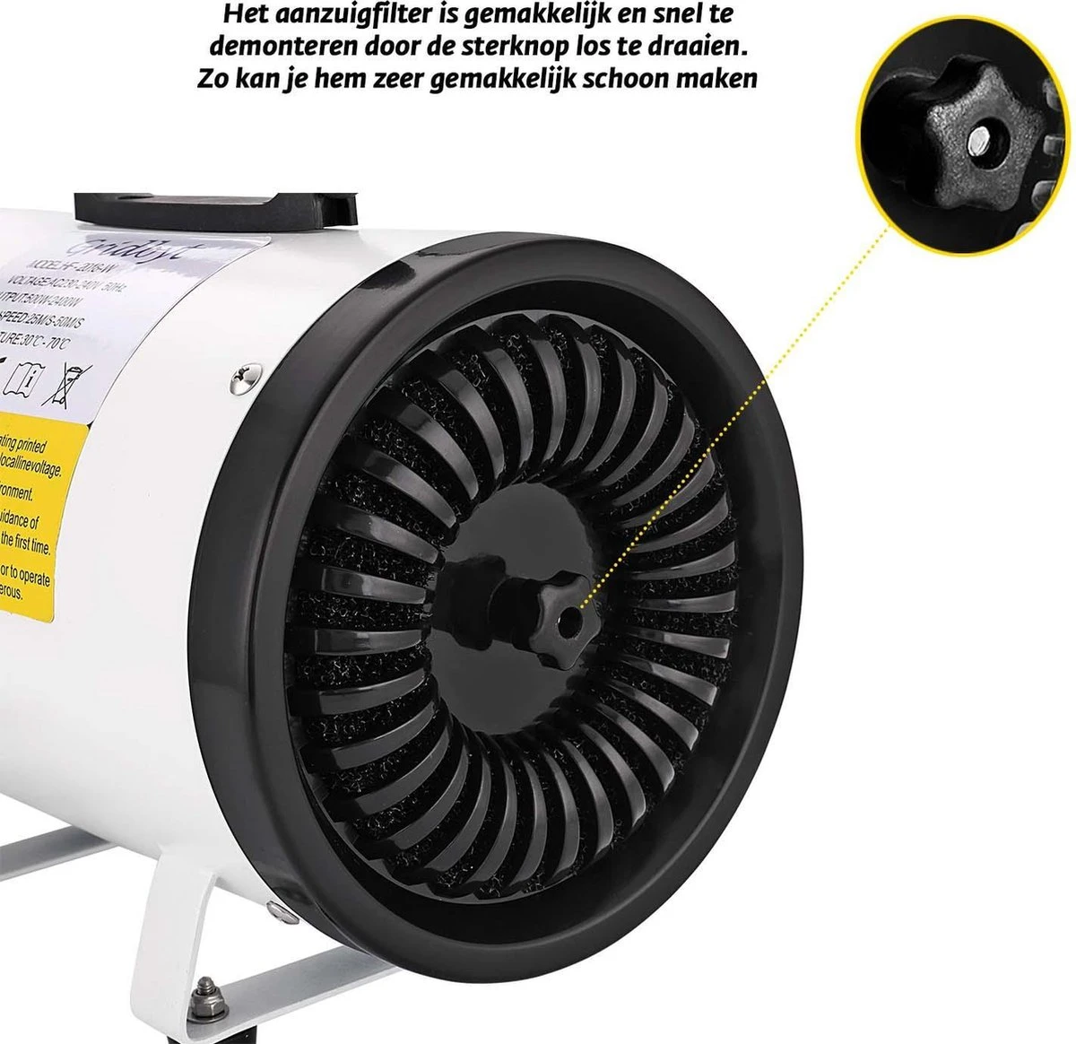 Gridbyt Professionele Hondenföhn – Waterblazer Voor Honden – Voor Een Mooie Vacht – Wit - Afbeelding 6