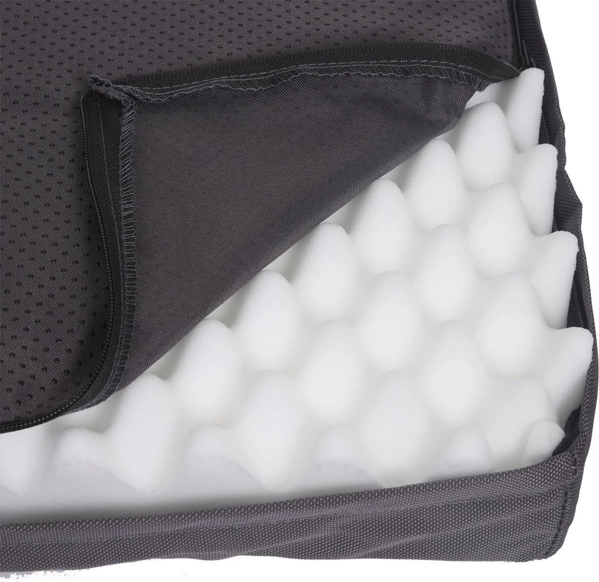 Snoozle Orthopedische Hondenmand - Zacht En Luxe Hondenkussen - Hondenbed - Wasbaar - Hondenmanden - M - 76cm - Grijs - Afbeelding 4