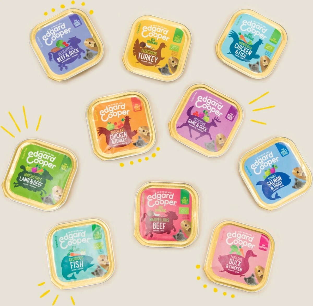 11x Edgard & Cooper Kuipje Vers Vlees Senior Hondenvoer Kip - Zalm 150 Gr - Afbeelding 3