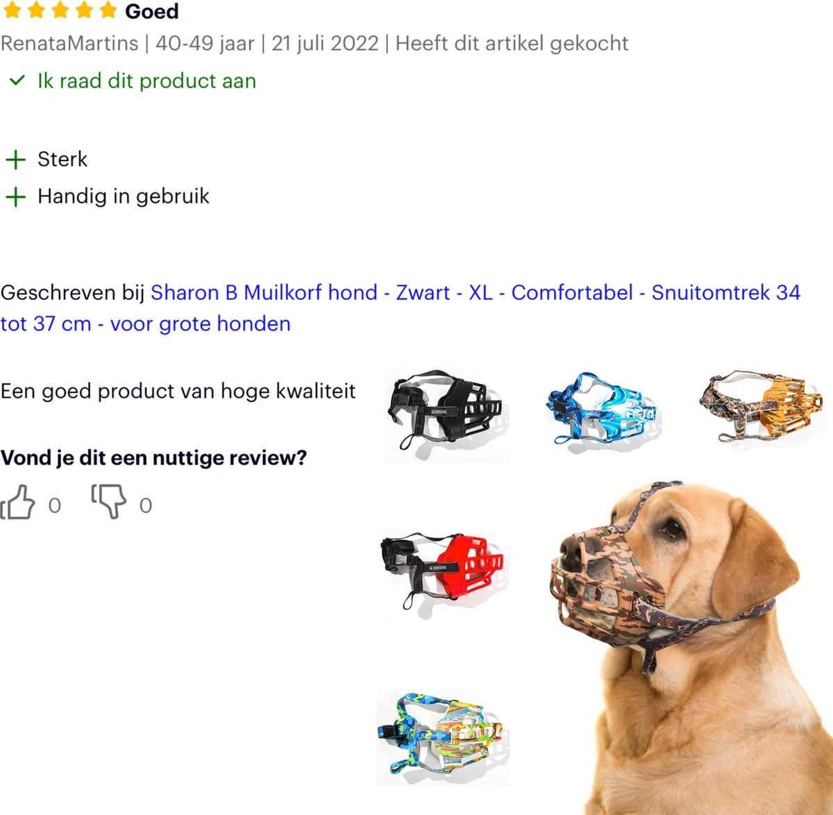 Sharon-B Muilkorf Hond - Camo Bruin - Maat M - Snuitomtrek 26 Tot 30 Cm - Voor Middelgrote Honden - Afbeelding 7