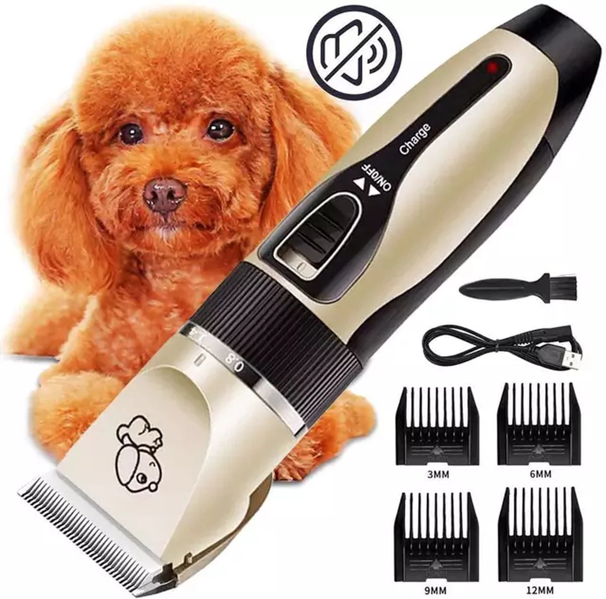 Merkloos Professionele Dierentondeuse - Scheerapparaat Voor Honden En Katten - Trimmer - 4 Opzetstukken - Oplaadbaar - Draadloos - Stil - Verschillende Haar En Vachtlengtes - Haartrimmer - Hondentrimmer - Honden Trimmer - Honden Knippen - Haren Knippen - Afbeelding 11