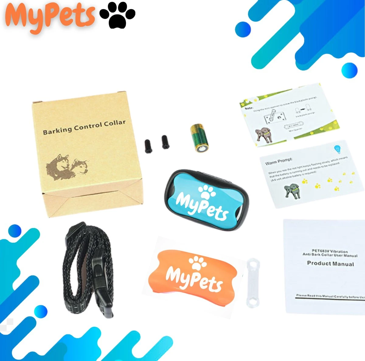 MyPets™ Anti-blafband - Anti Blaf Apparaat - Voor Kleine Honden En Grote Honden - Diervriendelijk - Opvoedingshalsband - Trainingshalsband - 2022/2023 Versie - Inclusief Batterijen - Afbeelding 6