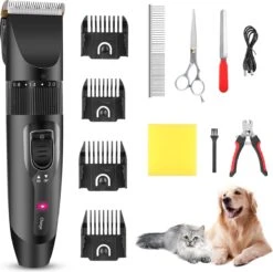 Merkloos Hondentondeuse, Hundeschermaschine / Dog Clippers - Dierenhaartrimmer, Hondentondeuse Kit Hond Verzorging