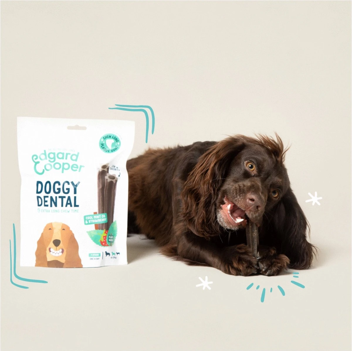 Edgard & Cooper Doggy Dental Sticks Appel - Eucalyptusolie Medium - Afbeelding 8