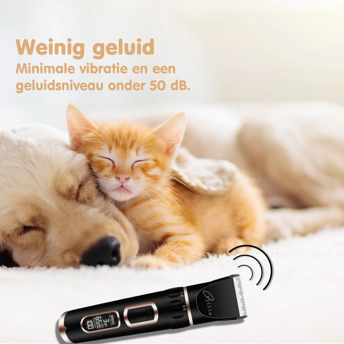 Tjilla Professionele Dieren/honden Tondeuse Set Extra Krachtig - Honden Trimmer - Lang Of Kortharige Huisdieren Katten & Honden - Draadloos - Weinig Geluid - Afbeelding 5