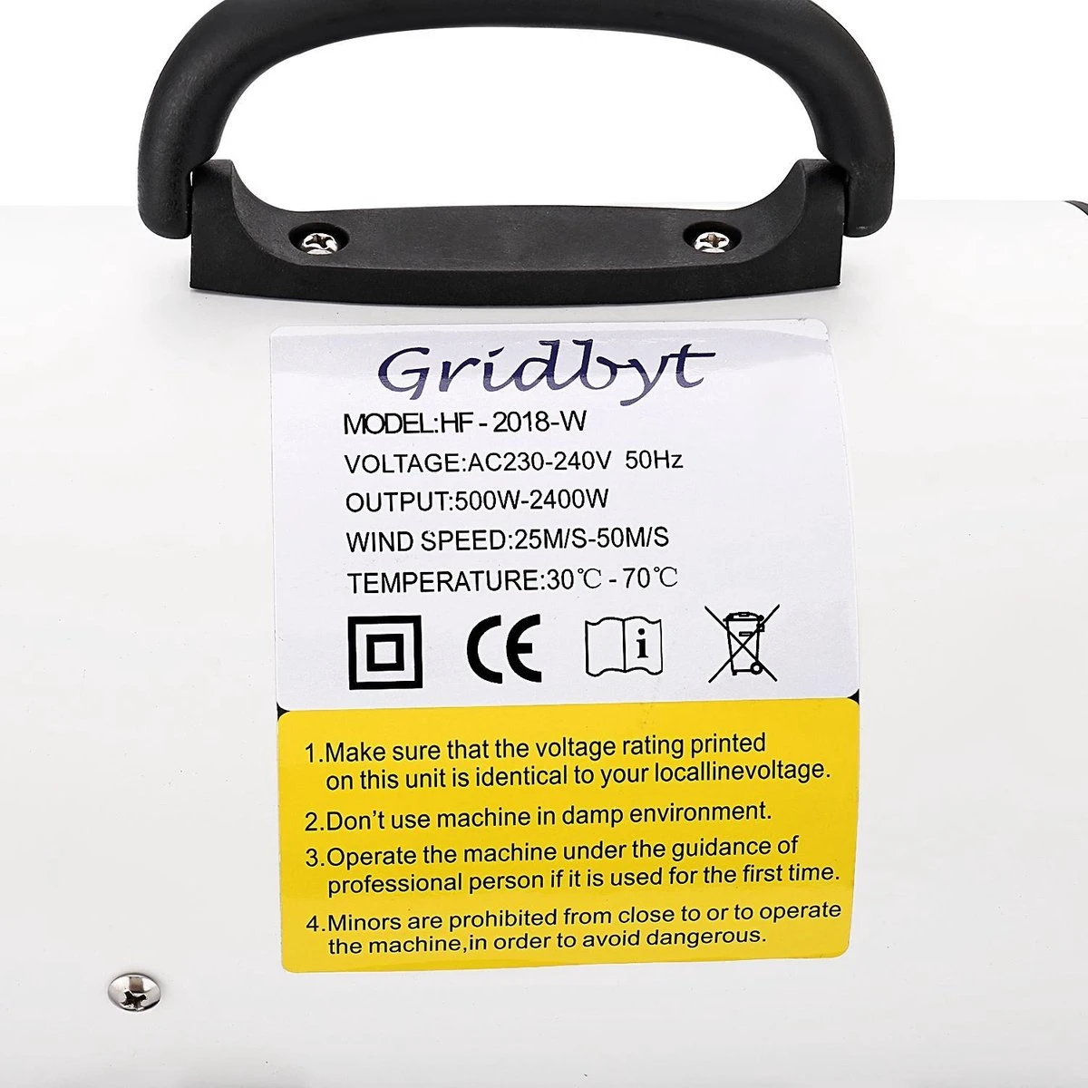 Gridbyt Professionele Hondenföhn – Waterblazer Voor Honden – Voor Een Mooie Vacht – Wit - Afbeelding 4