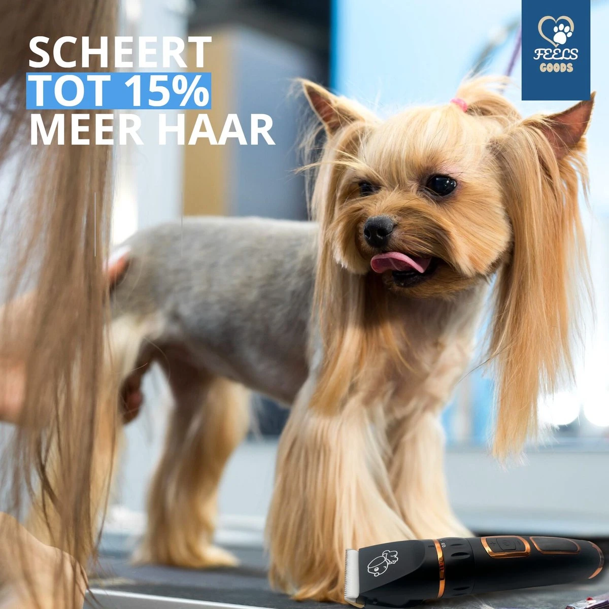 YE™ Professionele Dieren/honden Tondeuse Set Extra Krachtig - Honden Trimmer - Lang Of Kortharige Huisdieren Katten & Honden - Draadloos - Weinig Geluid - Afbeelding 4