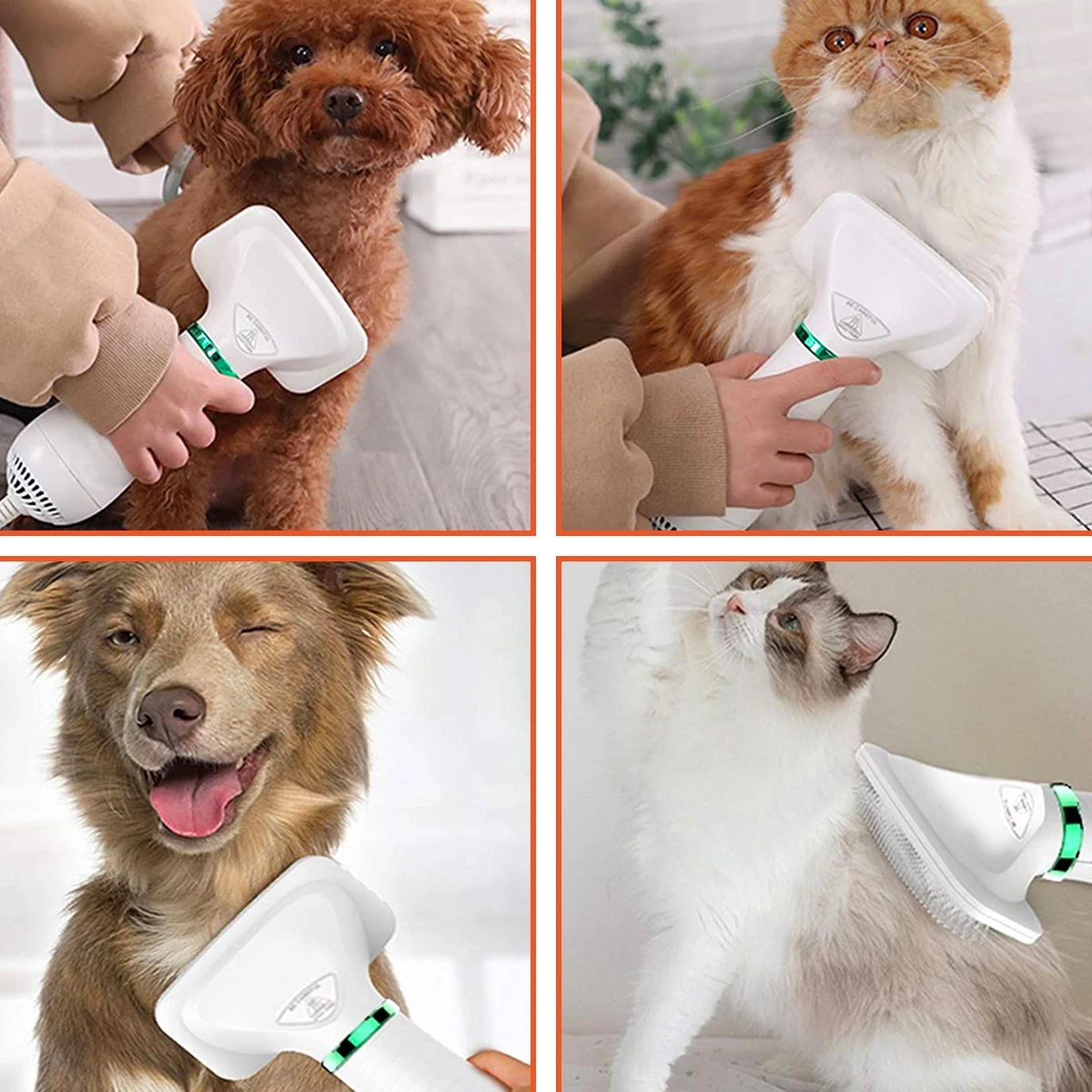 PetGoods 2-in-1 Hondenföhn – Föhn & Borstel - Honden & Katten - Low Noise - Afbeelding 5