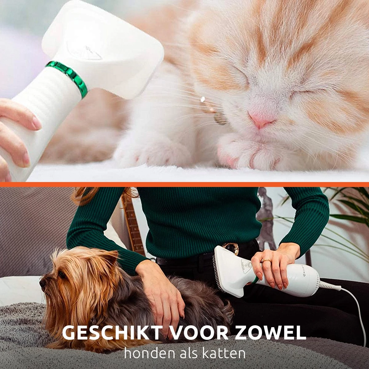 PetGoods 2-in-1 Hondenföhn – Föhn & Borstel - Honden & Katten - Low Noise - Afbeelding 7