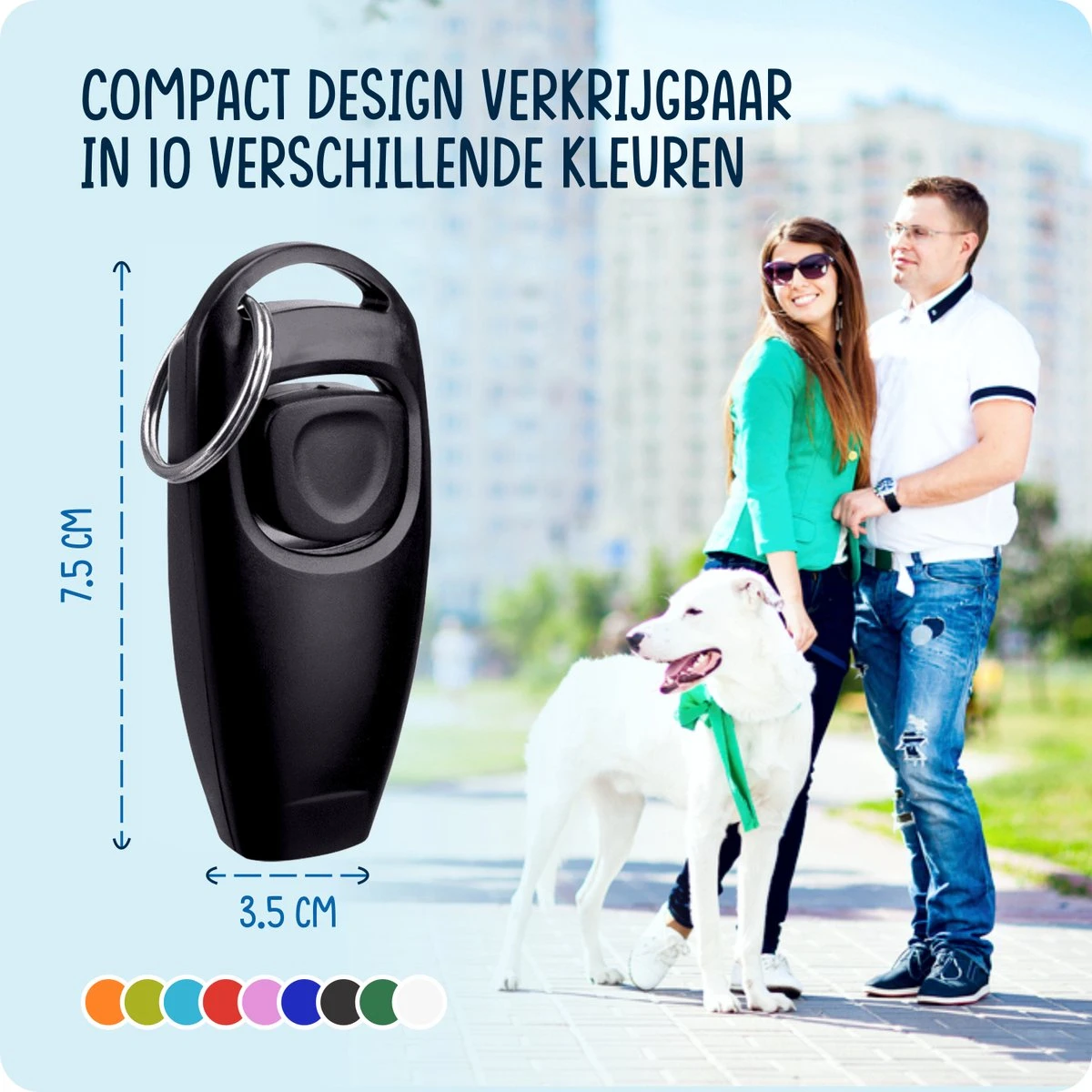 VEDIC® - Luxe Clicker Met Fluit - Clickertraining Voor Honden - Zwart - Bevestigingsring - Fluit - Hondentraining - Afbeelding 6