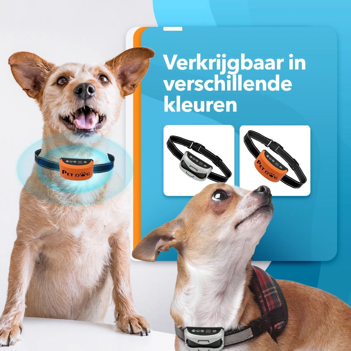 PET DOG® | Anti Blafband Voor Honden | 3 T/m 60 Kg | Oplaadbaar | Anti Blaf Band | Trainingsband | Vibratie En Geluid | Diervriendelijk | Shock Aan/uit Instelbaar - Afbeelding 6