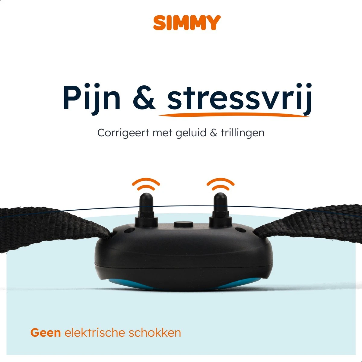 Simmy Anti Blafband - Diervriendelijke Opvoedingshalsband - Zwart En Blauw - Diervriendelijk - Zonder Schok - Anti Blaf Band Voor Grote En Kleine Honden - Afbeelding 7