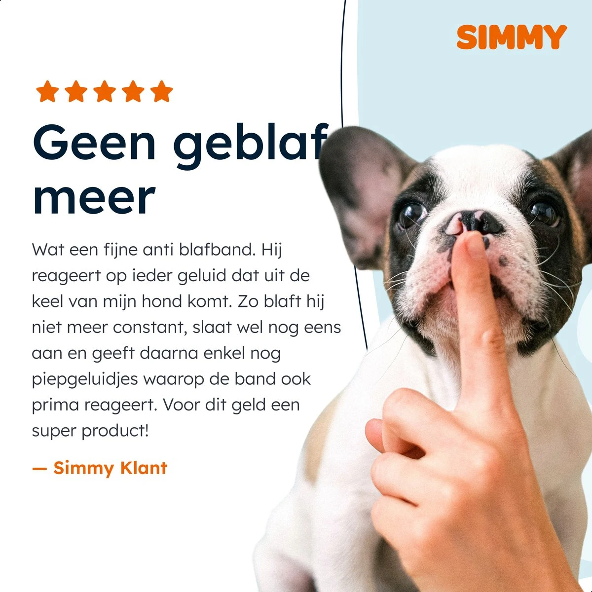 Simmy Anti Blafband - Diervriendelijke Opvoedingshalsband - Zwart En Blauw - Diervriendelijk - Zonder Schok - Anti Blaf Band Voor Grote En Kleine Honden - Afbeelding 10