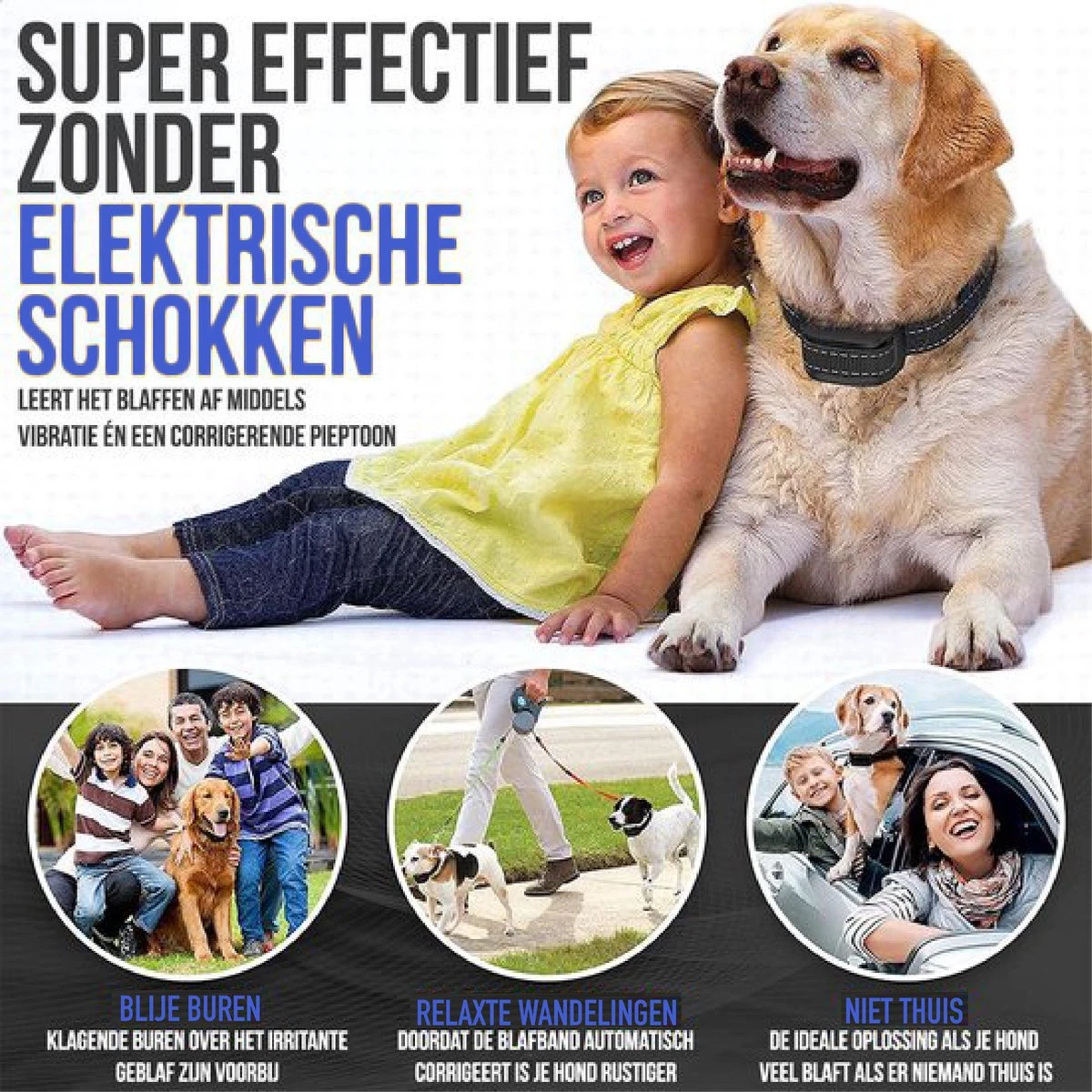 STARMAN Anti Blafband Voor Honden - 3-60KG - Diervriendelijk - Zonder Schok - Vibratie En Audio - Anti Blaf Band - Afbeelding 5