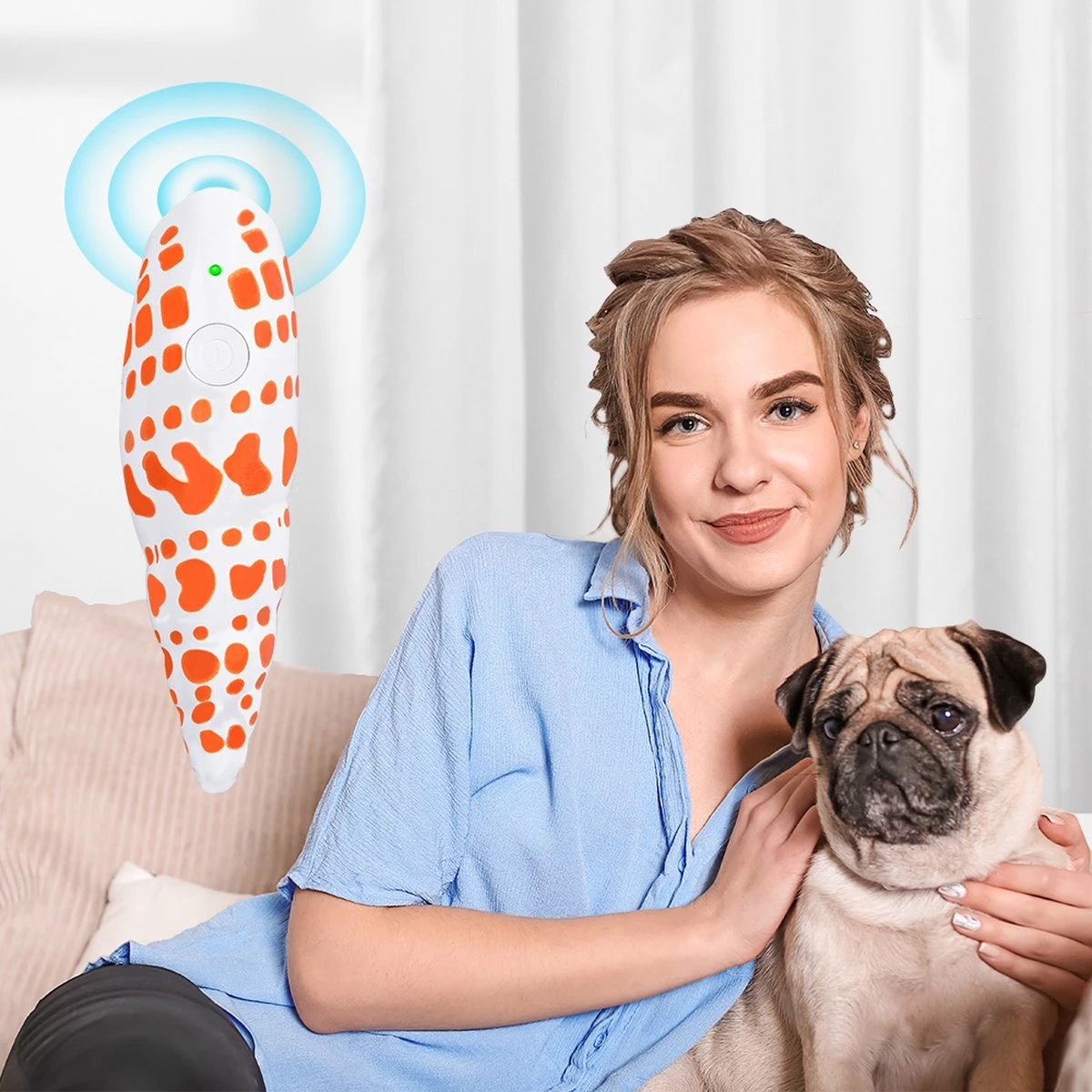 Merkloos LotaHome - Anti Blaf Apparaat - Hondentrainer Voor Binnen En Buiten - Bereik Tot 15 Meter - Diervriendelijk - Zonder Schok - Ultrasone - Voor Alle Honden - Inclusief Clicker - Afbeelding 11