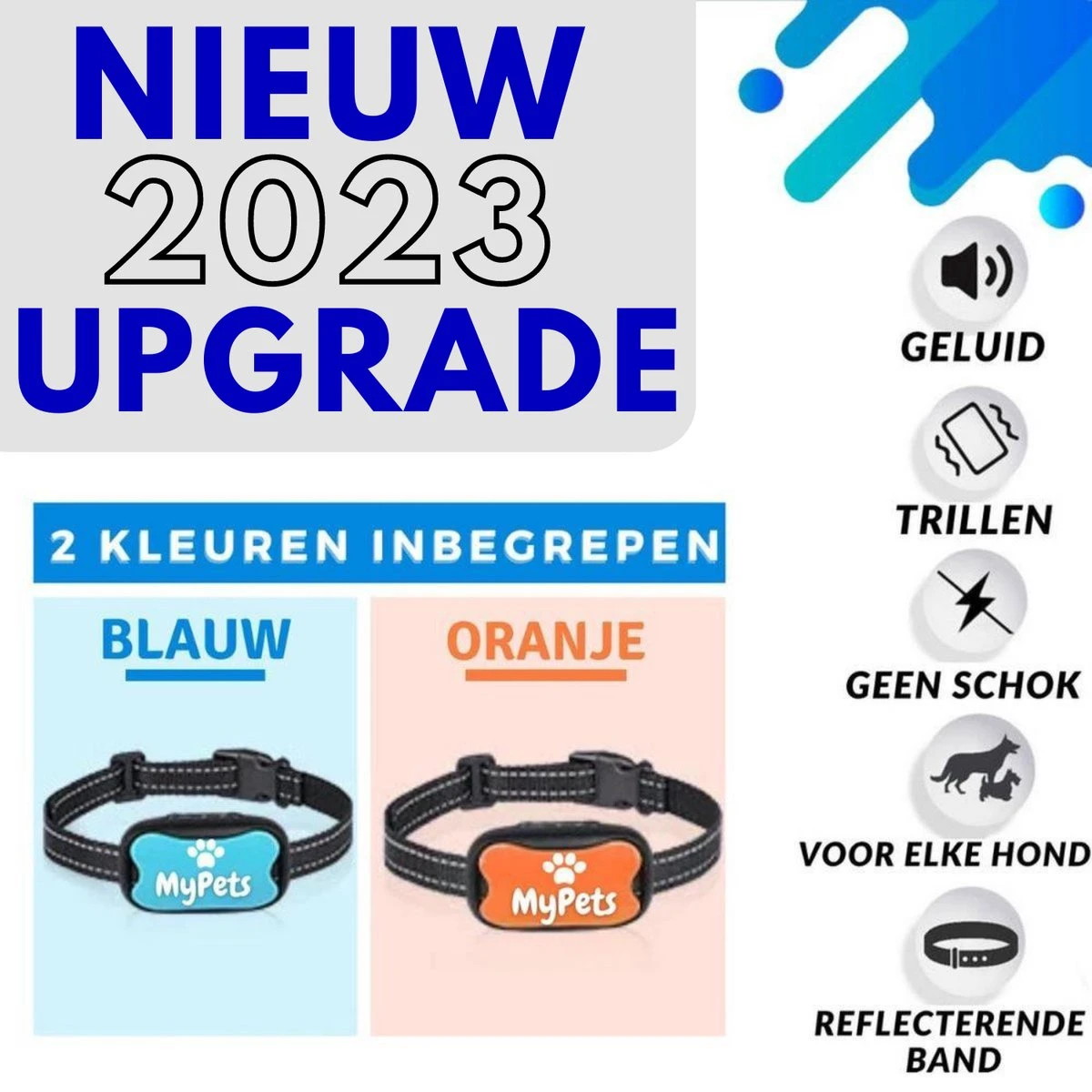 MyPets™ Anti-blafband - Anti Blaf Apparaat - Voor Kleine Honden En Grote Honden - Diervriendelijk - Opvoedingshalsband - Trainingshalsband - 2022/2023 Versie - Inclusief Batterijen - Afbeelding 2