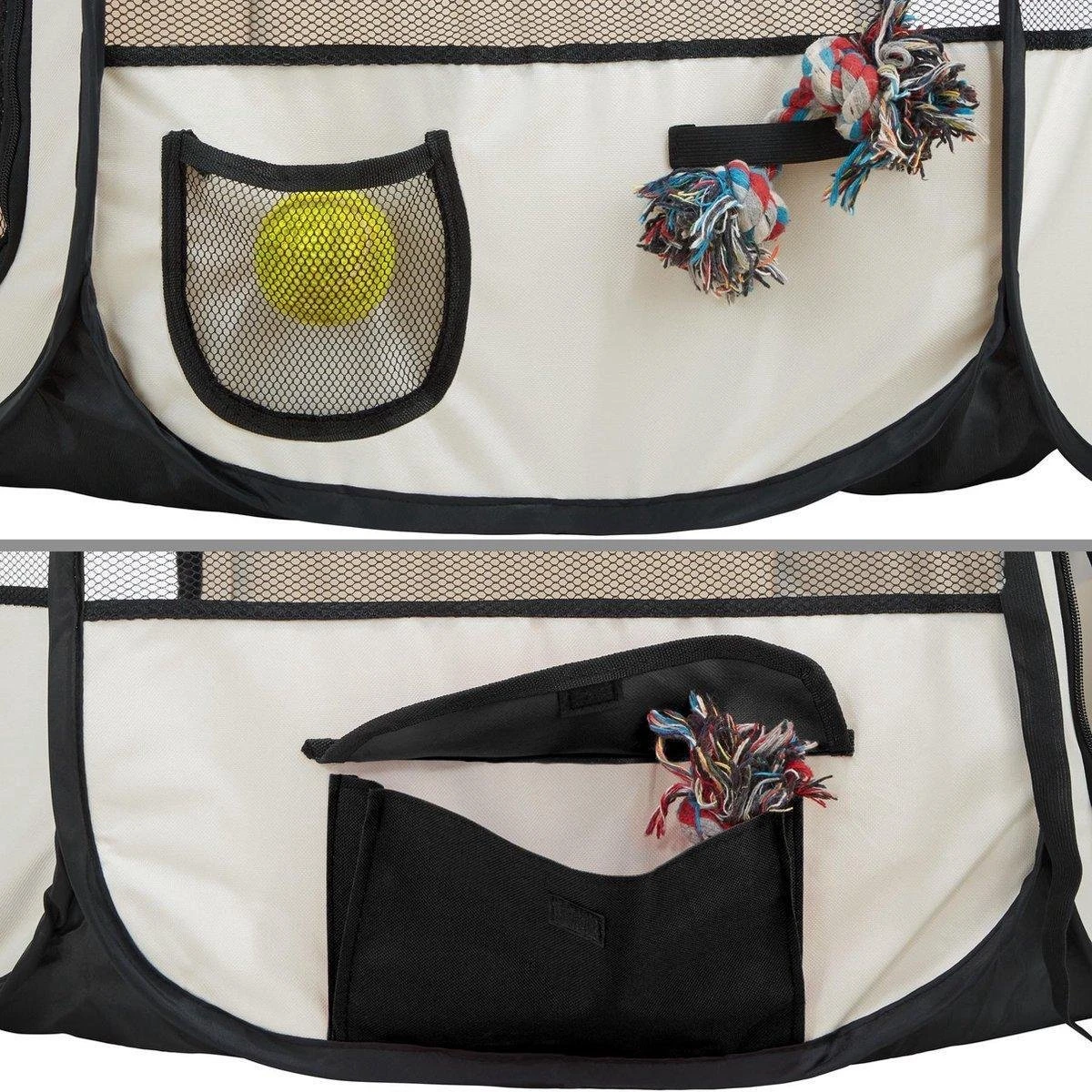 Opvouwbare Puppyren - Puppytent - 115 X 115 Cm - Gratis Drinkbak En Draagtas - Afbeelding 3