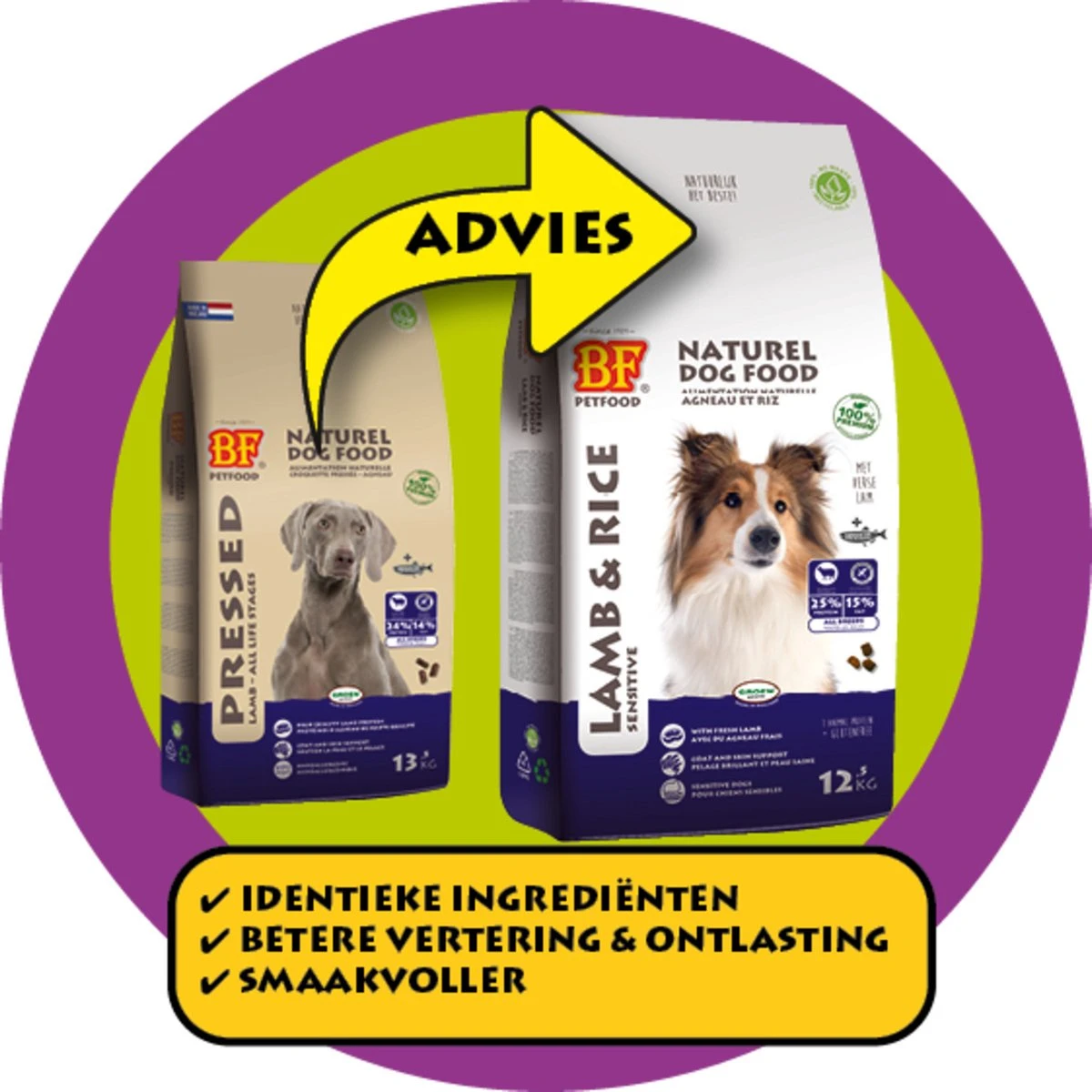 Biofood Geperst Lam & Rijst Premium - Hondenvoer - 13,5 Kg - Afbeelding 3