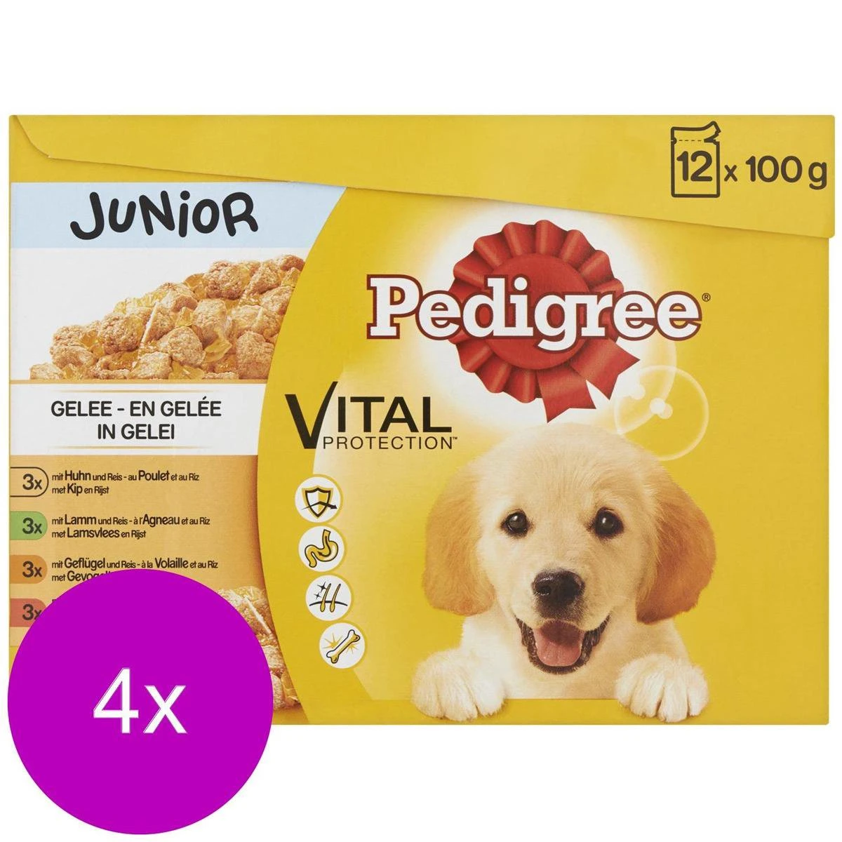 Pedigree Pouch Junior Multipack - Hondenvoer - 4 X 12x100 G - Afbeelding 2