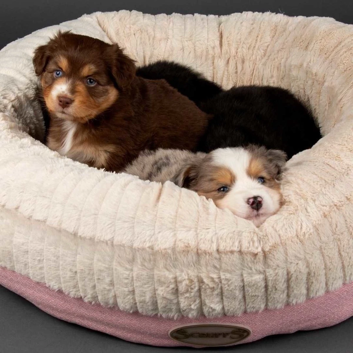 Scruffs Ellen Donut - Warme Hondenmand Van Imitatiebont - Kleur Grijs, Roze Of Bruin - Maat M Of L - Kleur: Grijs, Maat: Medium - Afbeelding 12