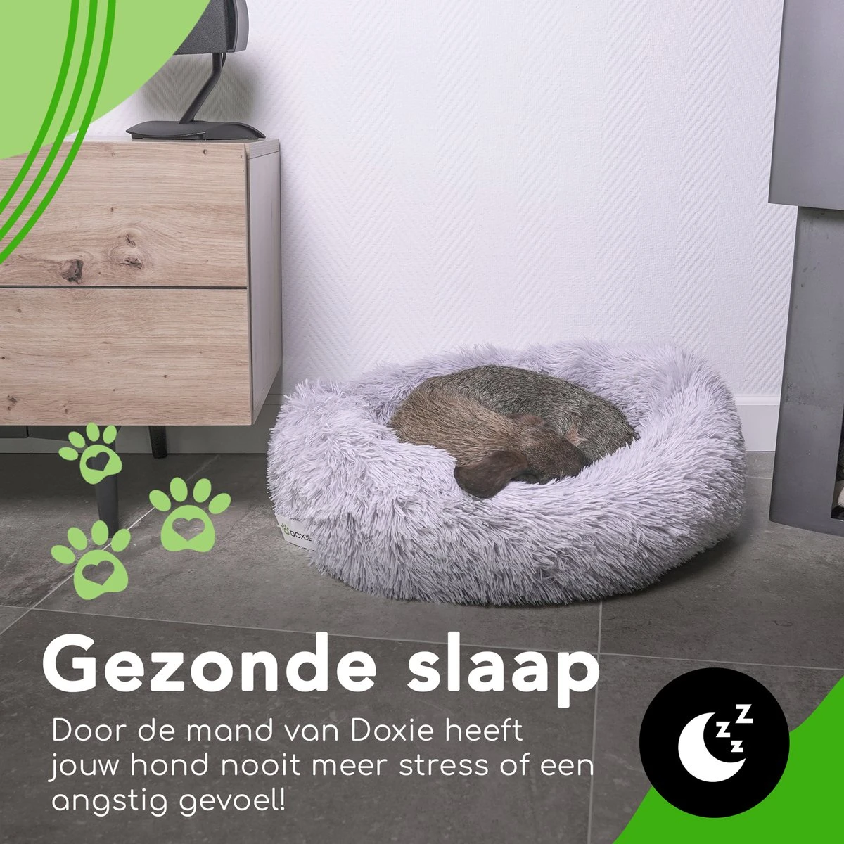 Doxie® Hondenmand – Kattenmand – ⌀ 100 Cm – Met Afneembare Hoesje – Lichtgrijs - Afbeelding 3