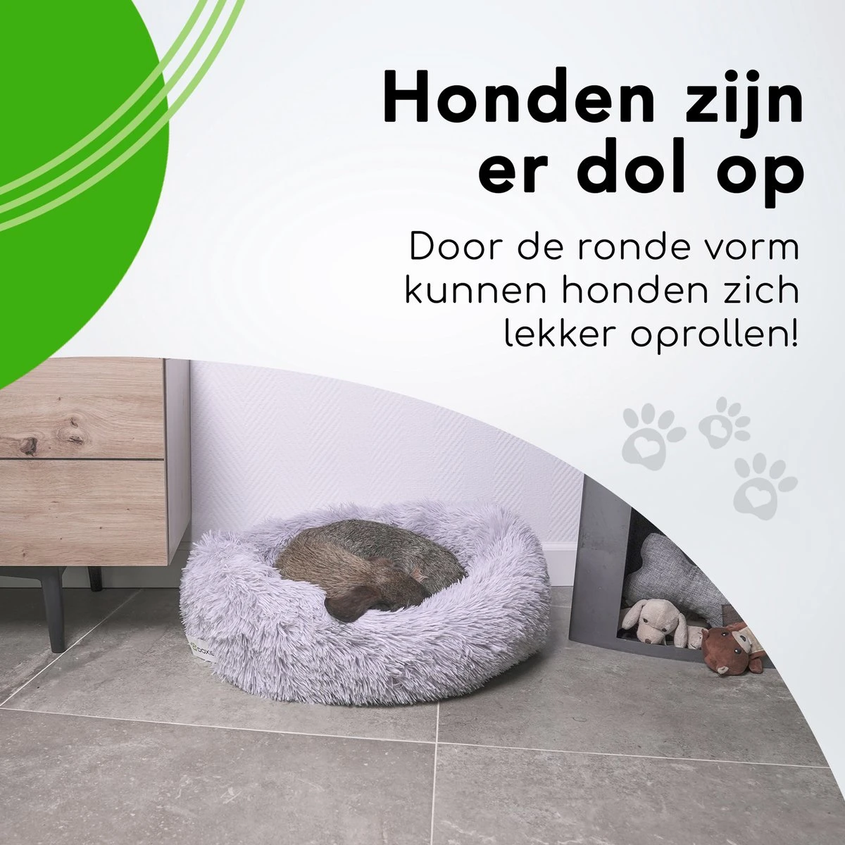 Doxie® Hondenmand – Kattenmand – ⌀ 100 Cm – Met Afneembare Hoesje – Lichtgrijs - Afbeelding 7